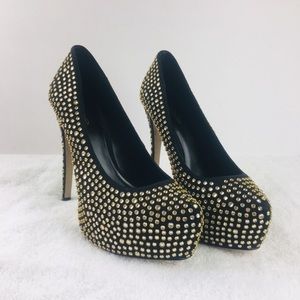 Bebe Studded Platform Heels
